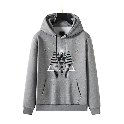 Buy Men's Pullover Pharaoh Hoodie With Premium Texture Long Sleeve Design Sweatshirt • 12.99£