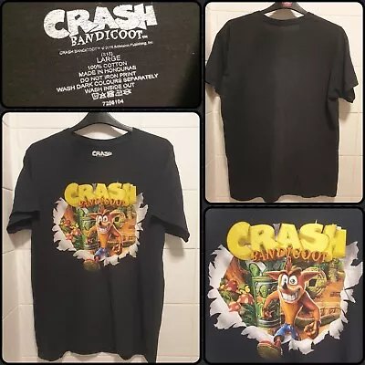 Buy 2018 Official Crash Bandicoot Black T-shirt Graphic Print  - Size Large 44  • 19.99£