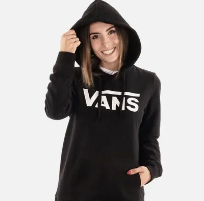 Buy Womens VANS Drop V Logo Hoodie. Black. Size L/14 • 40£