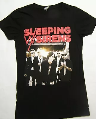 Buy Sleeping With Sirens Concert Tour T-Shirt Band Photo Black Women's Size M • 16.06£