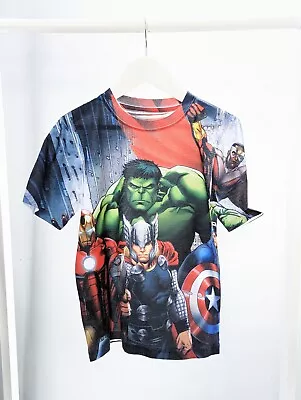 Buy MARVEL Boys 7-8 Years Avengers Superhero Hulk Thor Top T-shirt Clothes • 4£
