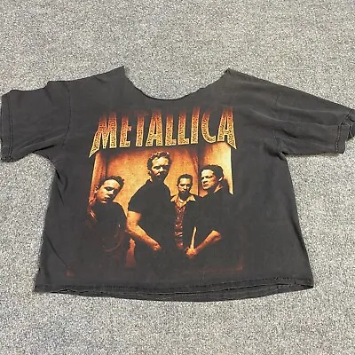 Buy Metallica Womens T-shirt M Black Cropped  1998 North America Tour Vintage • 85.40£
