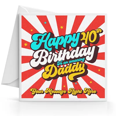 Buy Personalised 40th Birthday Card Male Son Grandson Nephew Brother Dad Daddy • 2.95£