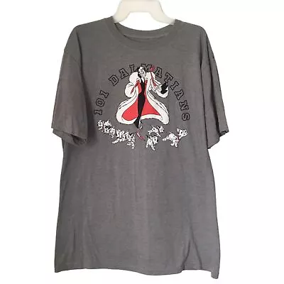 Buy Disney Womens Top Size 7-9 Heather Grey Graphic Cruella 101 Dalmatians T-Shirt • 14.17£