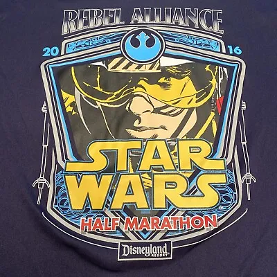 Buy Run Disney Star Wars Rebel Alliance 2016 Half Marathon Mens M Shirt Disneyland • 14.36£