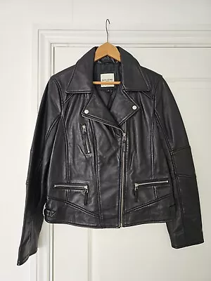 Buy Each X Other Leather Biker Jacket Size XL . UK 14-16  • 180£