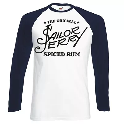 Buy Sailor Jerry  Logo  Raglan Longsleeve Baseball T-shirt • 16.99£