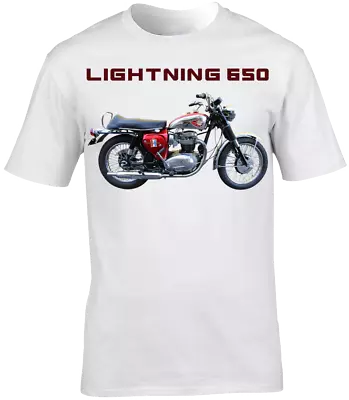 Buy Motorcycle T-Shirt Lightning 650 Motorbike Biker Short Sleeve Crew Neck • 16.99£