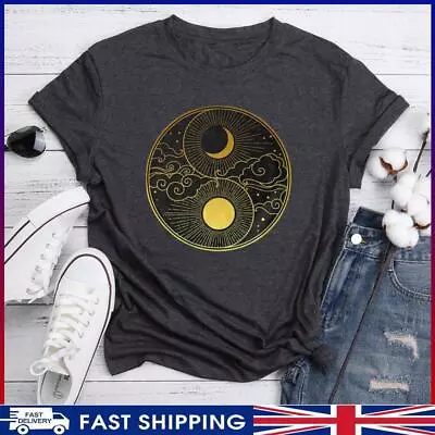 Buy # Sun And Moon T Shirt Tee-Hemp Grey-L • 10.43£