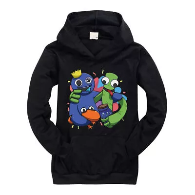 Buy Kid's Boys Girls Rainbow Friends Hoodie Sweatshirt Pocket Front Hoody Pullover • 9.69£