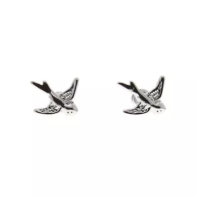 Buy Zac's Alter Ego Alternative Jewellery Silver Swallow Earrings • 4.69£