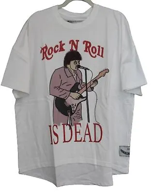 Buy MASON NEWMAN Men's White Rock N Roll IS Dead Short Sleeve T-Shirt M BNWT • 5.64£