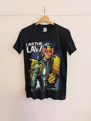 Buy Judge Dredd 'I Am The Law' T-shirt - Black Gildan SoftStyle Ring Spun Small • 30£