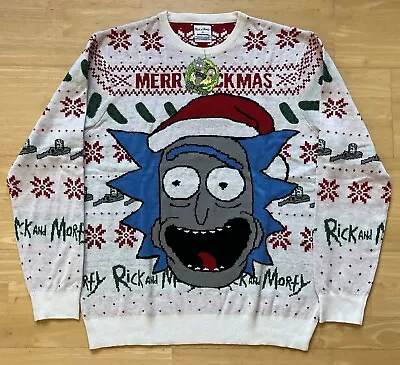 Buy XL 46  Inch Chest Rick And Morty Christmas Sweater Jumper Xmas • 33.99£
