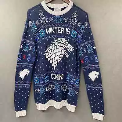 Buy GAME OF THRONES Unisex Winter Is Coming Ugly Xmas Sweater Size M • 23.62£