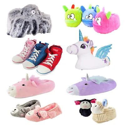 Buy Kids Boys Girls Unisex Childrens Novelty Slippers Fun Funny Unicorn Animal Gift • 2.99£