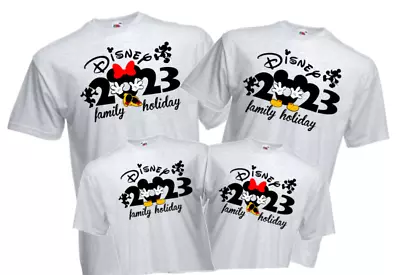 Buy Matching Family Disney Holiday T Shirts 2024 (Adult And Child) Multi Listing New • 10.49£