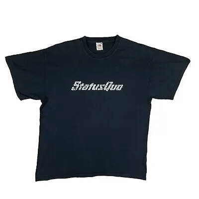 Buy STATUS QUO Vintage Band T Shirt Black Logo XL Mens  • 24.95£