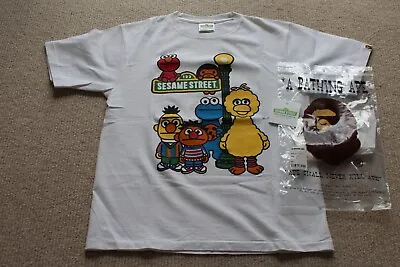 Buy A Bathing Ape Bape Baby Milo Sesame Street T Shirt Medium White Cookie Monster • 50£