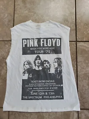 Buy Pink Floyd Tour 75 Retro T Shirt Wish You Were Here Sleeveless Small • 8.53£