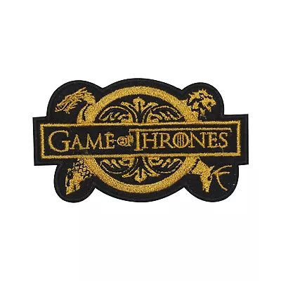 Buy Game Of Thrones Gold Movie Logo Iron On Sew On Embroidered Patch For Clothes • 2.49£