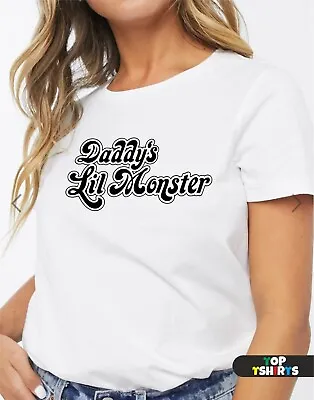 Buy Daddy's Lil Monster Halloween Cosplay Suicide Squad Harley Quinn T-shirt Tee Top • 9.99£