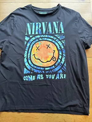 Buy Nirvana Swirl Print Graphic T-shirt By Sainsbury’s. Size XL. Never Worn.  • 10£