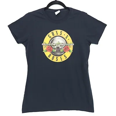 Buy Guns N Roses Band Tshirt Womens Small Black Graphic Logo Fitted Rock N Roll • 12.31£