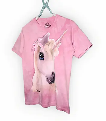 Buy The Mountain Pink Unicorn T Shirt Size L Youth (fits Size 12 Woman) VGC Tie Dye • 19.99£