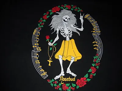Buy Grateful Dead Jerry Garcia Guitar Rosebud Concert Black L/s T-shirt-large-new • 28.30£