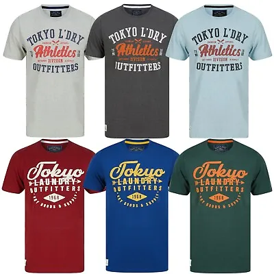 Buy Mens Tokyo Laundry T-Shirt Short Sleeve Crew Neck 100% Cotton Graphic Print Top • 12.95£