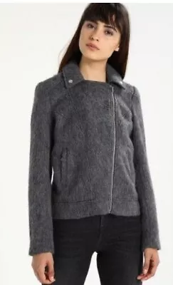 Buy Women’s Size XS Noisy May Brushed Wool Moto Jacket Stitch Fix NWT  • 36.15£