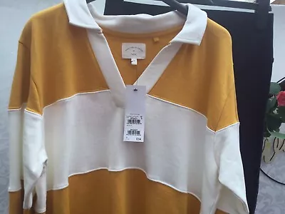 Buy New NEXT Size 14 White Mustard Stripe Navy LOUNGE WEAR SET Time To Dream Pyjamas • 28.24£