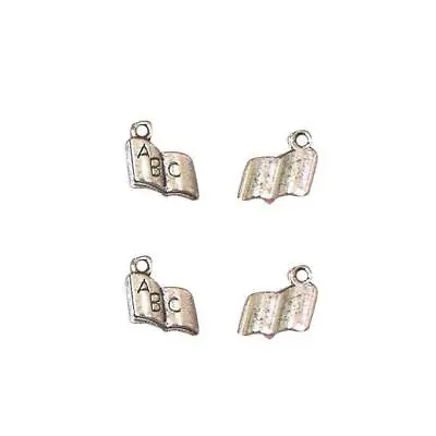 Buy Book ABC Baby Toy Charms Jewellery Making Pendants Crafts Silver Pack Of 10 • 1.99£