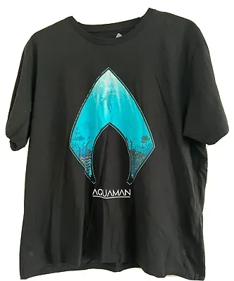Buy Official DC Aquaman Symbol Men's Black T-Shirt XXL BRAND NEW Free P&P • 4.80£
