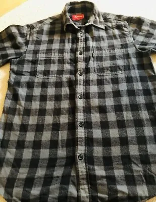 Buy Supreme Flannel Plaid Shirt Size S Small Grey Black  • 135£