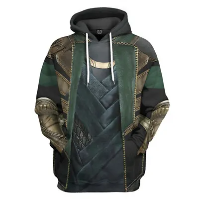 Buy LOKI Hooded Sweatshirt Halloween Pullover Jumper Coat 8SIZE • 30.35£