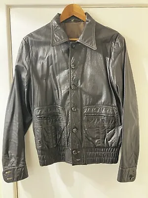 Buy Men’s Vintage 50’s/60’s Brown Leather Jacket 42”(fits More Like 40”) • 70£