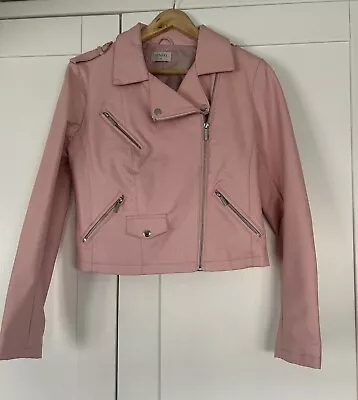 Buy Oasis Pink Faux Leather Biker Jacket, Size M (10-12) BNWOT • 7.99£