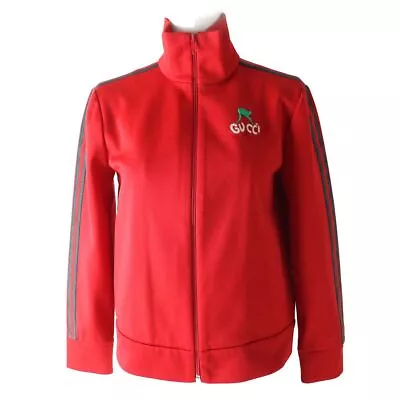 Buy Goku Gucci 625025 Cherry Pique Track Jacket Zip Women'S Red Green Xs Made  _5282 • 491.40£