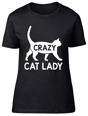 Buy Crazy Cat Lady Womens Ladies Short Sleeve Tee T-Shirt • 8.99£