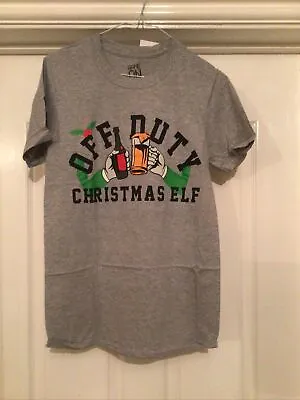 Buy Game On Mens Off Duty Christmas Elf T-shirt Grey Size SML • 5£