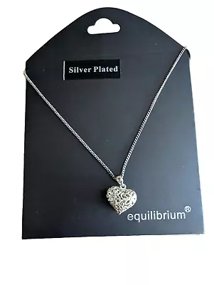 Buy Equilibrium Jewellery - Hollow Heart Pendant Necklace • 6.99£