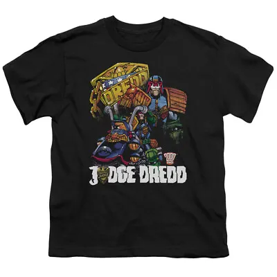 Buy Judge Dredd Bike And Badge Kids Youth T Shirt Licensed Comic Book IDW Tee Black • 14.05£