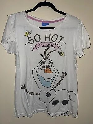 Buy Girls Olaf Snowman Pyjama Top. Size XS (6/8). Used. Very Small Hole On The Back. • 7£