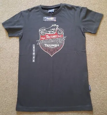 Buy Triumph Motorcycles Mens Thunderbird Fashion Cotton T - Shirt *bnwt* - Ex Small • 12.50£