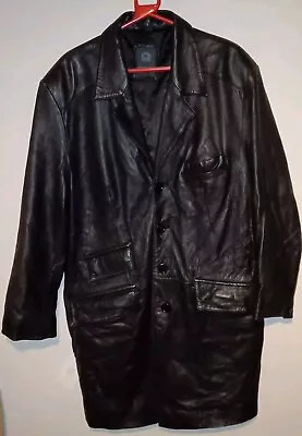 Buy Size XL Long Matrix Style Leather Jacket Goth, Dom, PIT 2 PIT 22  Vented Outrage • 27.50£