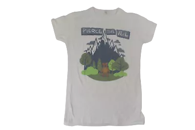 Buy Pierce The Veil Juniors Mountain Bear White Shirt New XS, S, M, L, XL, 2XL • 9.46£