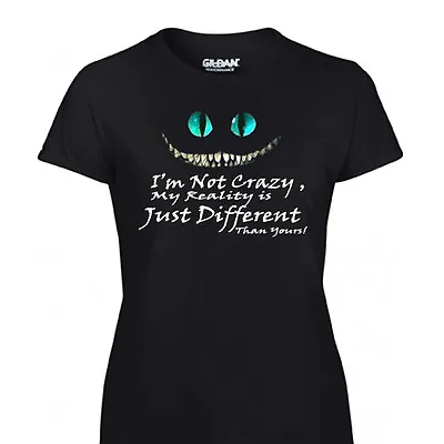 Buy Cheshire Cat T Shirt ,mad Hatter T Shirt, Alice In Wonderland T Shirt, Cat Quote • 12.99£
