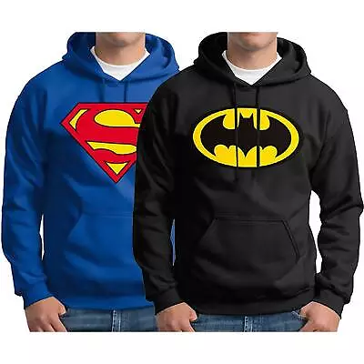 Buy Men's Superman Batman Print Hoodie Sweatshirt Hooded Pullover Jumper Casual Tops • 16.19£